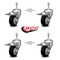 Service Caster 3 Inch Black Polyurethane Swivel 10mm Stem Caster Set with Total Lock Brake SCC-TSTTL20S314-PPUB-BLK-M1015-4 - alternate 3